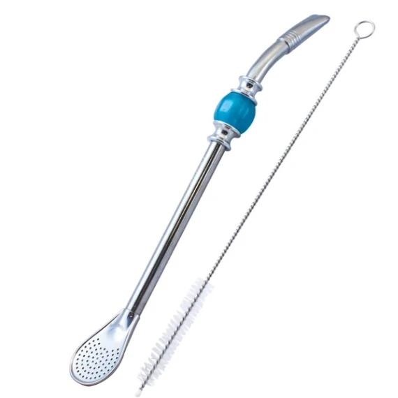Bombilla Grande 22 cm met blauwe steen