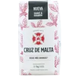 erba mate Cruz de Malta Elaborada 1kg - traditioneel Argentijnse mate in rood-witte verpakking
