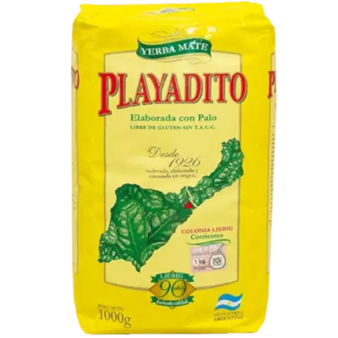 Yerba Mate Playadito 1kg verpakking - zachte Argentijnse klassieker