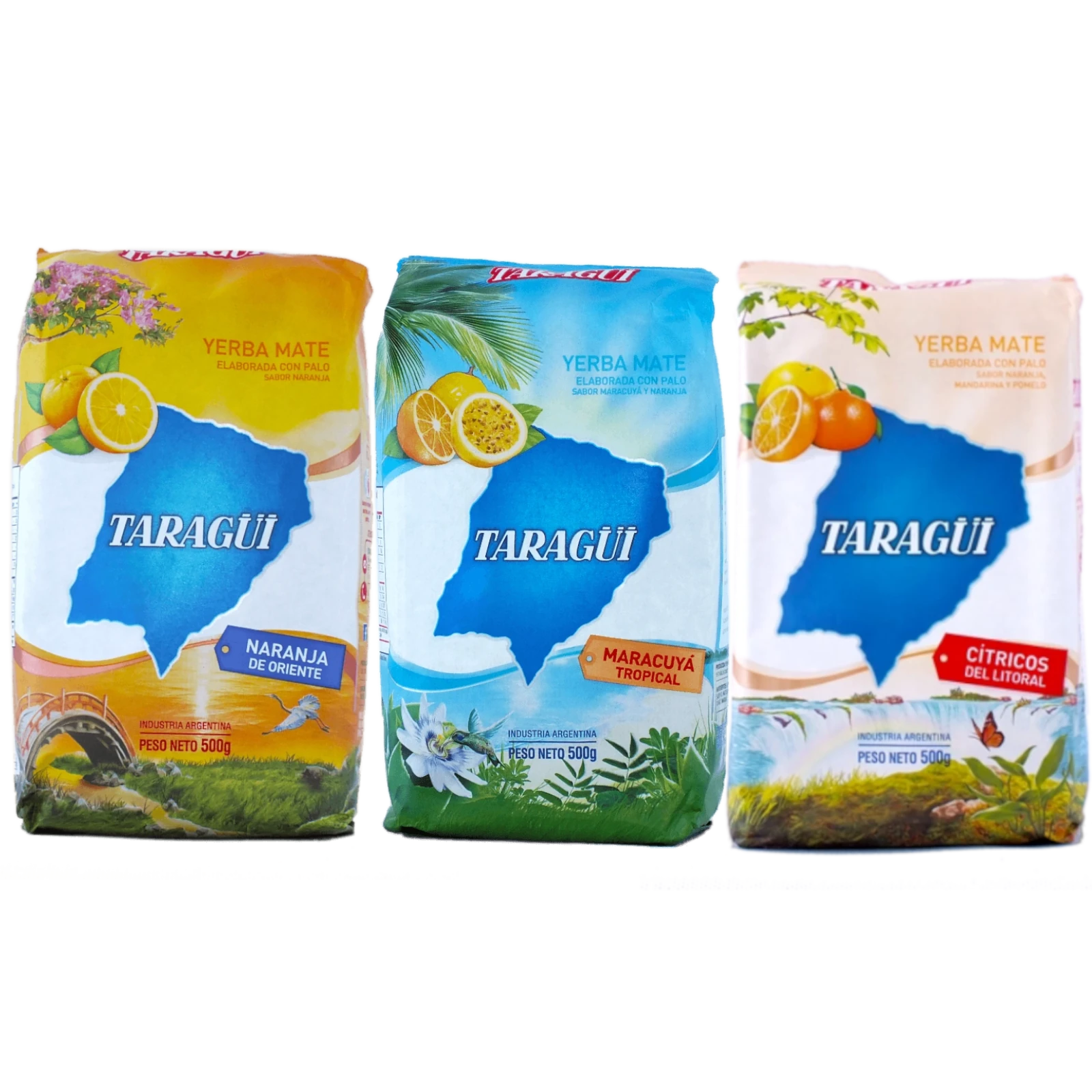 Yerba mate Taragüi fruitpakket - maracuya, sinaasappel en citrus 0,5 kg