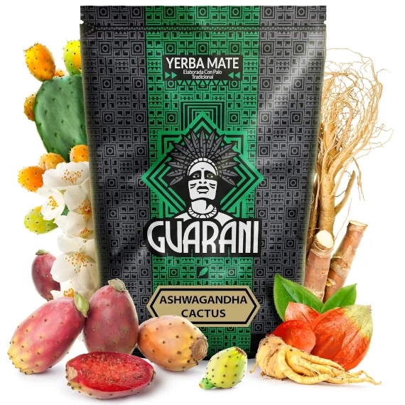 Guarani Ashwagandha Cactus 0,5 kg - yerba mate met adaptogenen en kaktus smaak